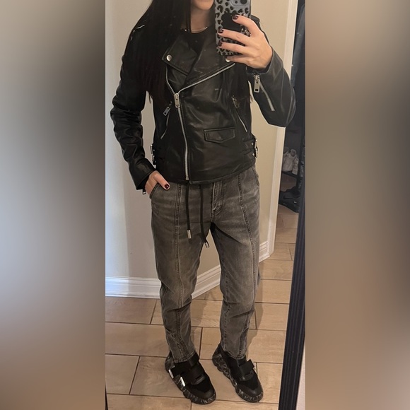 WALTER BAKER LEATHER JACKET, SIZE S, BLACK, PERFECT CONDITION, USED - Picture 4 of 9